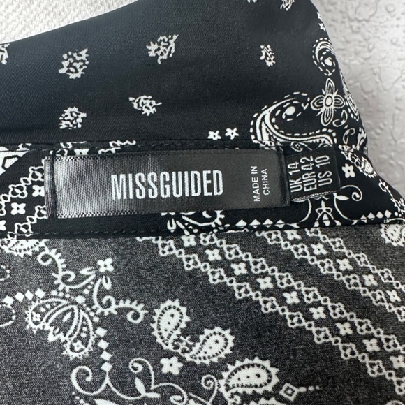 Miss Guided-- Black Bandana Dress‎ size 10 - Picture 8 of 8